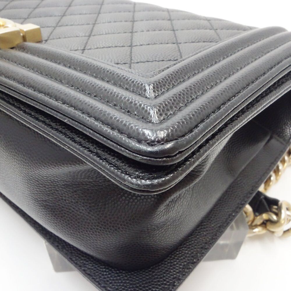 Chanel Chain Shoulder Bag Boy Caviar #132918C58B - Picture 6 of 9